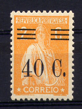 1928 - Afinsa nº 466. Ceres com sobretaxa 40c s/ 2c. Selo novo SEM CHARNEIRA (**) e com goma original. SOBRECARGA V. Em boas condições.