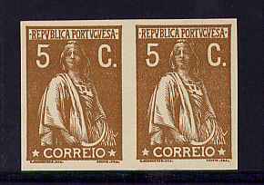 1917 - Afinsa nº 227. Ceres. Provas não denteadas de 5c EM PAR. Em boas condições.