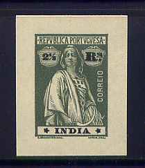 1913 - Afinsa nº 257. Ceres. PROVA NÃO DENTEADA de 2 1/2 reis. Sem goma. Em boas condições.