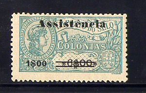 1946 - Assistência. Afinsa nº 8. Selos fiscais com sobrecarga. Selo de 1$00/6$00 novo sem goma como emitido. Tipo I. Papel esmalte 12x11 1/2. Em boas condições.