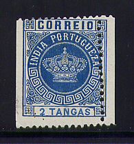 1882 - Afinsa nº 119. Coroa, valores em moeda local. Selo de 2T novo sem goma como usual. Tipo I, denteado 12 1/2. DENTEADO DESLOCADO. Em boas condições.