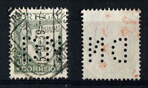 Diário de Notícias (DN) - Barroso #D2. Selo Perfurado Afinsa nº 544. Selo manchado.