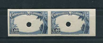 1937 - Afinsa nº 186. Motivos Locais. PROVAS NÃO DENTEADAS EM PAR. 1.40 Esc SEM CENTRO. Com goma original. Em boas condições.