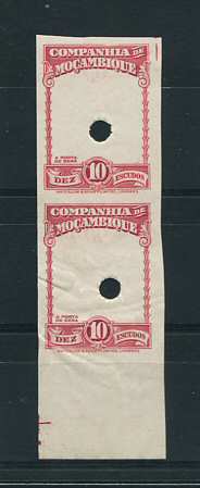 1937 - Afinsa nº 189. Motivos Locais. PROVAS NÃO DENTEADAS EM PAR. 10 Esc SEM CENTRO. Com goma original. Em boas condições.