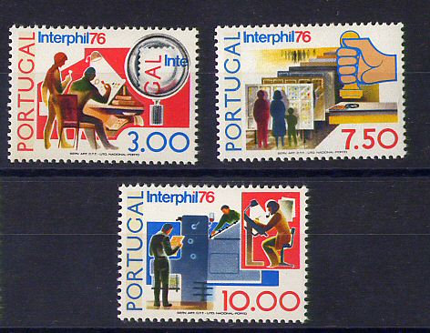 1976 - Afinsa nº 1283/5. BAIXO CUSTO. InterPhil. Série nova sem charneira. Goma original. Em boas condições.