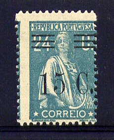 1928 - Afinsa nº 462. Ceres 15c sobre 24c. ERRO - DESCENTRADO. Novo sem charneira (**).  Em boas condições.