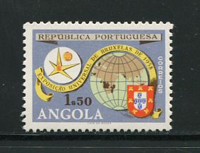 1958 - Afinsa nº 401. Exposição de Bruxelas. Selo de 1$50 novo SEM CHARNEIRA (**) e com goma original. Em boas condições.