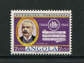 1964 - Afinsa nº 498. Centenário do BNU. Selo de 2$50 novo SEM CHARNEIRA (**) e com goma original. Em boas condições.
