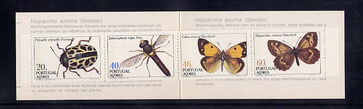 1985 - Caderneta Afinsa nº 34 - 1687A/90A. BAIXO CUSTO. Insectos dos Açores. Série completa nova sem charneira. Em boas condições.