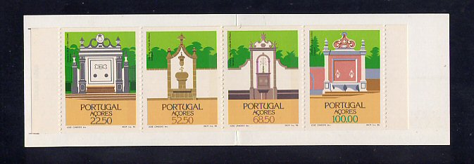 1986 - Caderneta Afinsa nº 46 - 1771A/4A. BAIXO CUSTO. Arquitectura dos Açores. Série completa nova sem charneira. Em boas condições.