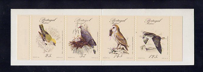 1987 - Caderneta Afinsa nº 51 - 1791A/4A. Aves da Madeira. Série completa nova sem charneira. Em boas condições.