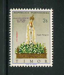 1967 - Afinsa nº 348. Fátima. Selo de 3$00 novo SEM CHARNEIRA (**) e com goma original. Em boas condições.