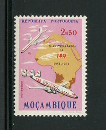 1963 - Afinsa nº 458. TAP. Selo de 2$50 novo SEM CHARNEIRA (**) e com goma original. Em boas condições.