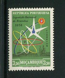 1958 - Afinsa nº 428. Exposição de Bruxelas. Selo de 3$50 novo SEM CHARNEIRA (**) e com goma original. Em boas condições.