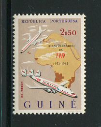1963 - Afinsa nº 308. TAP. Selo de 2$50 novo SEM CHARNEIRA (**) e com goma original. Em boas condições.