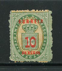 1887 - Afinsa nº 30. Selo de 10r/? novo sem goma como emitido. SELO DESTACADO. Em boas condições.