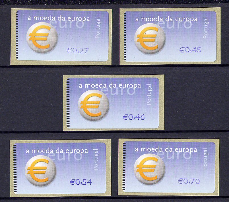 2002 - #23C - Simbolo do Euro. EPOST. Série de Etiquetas Afinsa n.º 23C. Nova. Autoadesiva. Em boas condições.