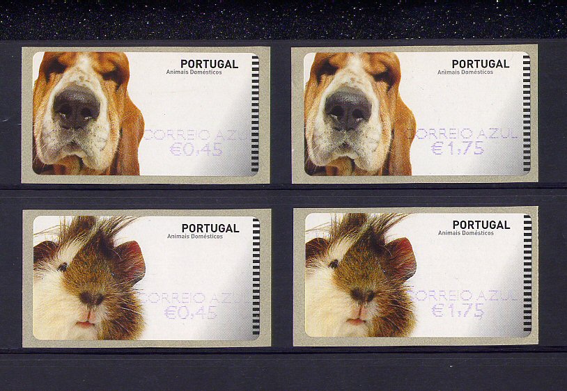 2005 - #33B-CA - Animais domésticos. EPOST. CORREIO AZUL - Série de Etiquetas Afinsa n.º 33B. 2 taxas x 2 imagens. Nova. Autoadesiva. Em boas condições.