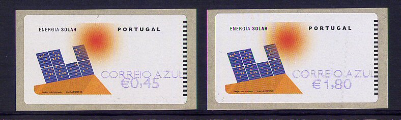2006 - #35B-CA - Energia Solar. EPOST. CORREIO AZUL - Série de Etiquetas Afinsa n.º 35B. Nova. Autoadesiva. Em boas condições.