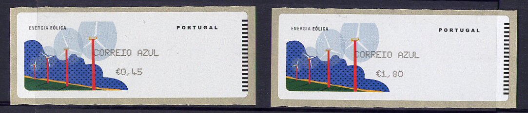 2006 - #36-CA - Energia Eólica. CROUZET. CORREIO AZUL - Série de Etiquetas Afinsa n.º 36. Nova. Autoadesiva. Em boas condições.