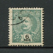 1903 - Afinsa nº 190. D. Carlos I. Selo de 6r usado. Em boas condições.