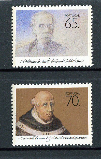 1990 - Afinsa nº 1951/52. BAIXO CUSTO. Escritores. Série nova sem charneira. Goma Original. Em boas condições.