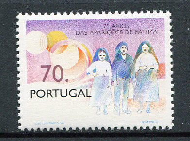 1992 - Afinsa nº 2079. Aparições de Fátima. Série nova sem charneira. Goma Original. Em boas condições.