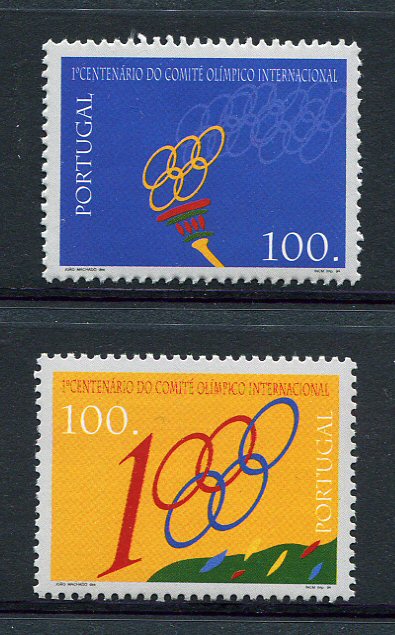 1994 - Afinsa nº 2184/5. Comité Olimpico. Série nova sem charneira. Goma Original. Em boas condições.