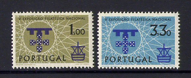 1960 - Afinsa nº 871/2. Expo filatélica. Série nova sem charneira. Goma Original. Em boas condições.