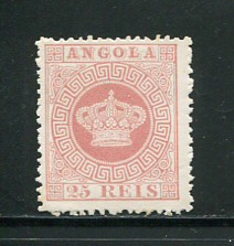 1870 - Afinsa nº 4. Tipo Coroa. Reimpressão de 1885. 25 reis sem goma como emitidos. Em boas condições.