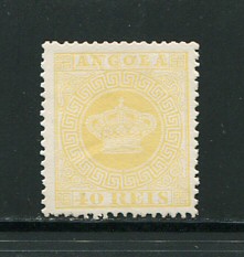 1881 - Afinsa nº 13. Tipo Coroa. Reimpressão de 1885. 40 reis sem goma como emitidos. Em boas condições.