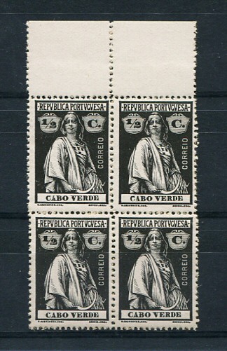 1914 - Afinsa nº 138. Ceres. Selos de 1/2c EM QUADRA. Novos sem charneira (**) e com goma original. Papel porcelana, 15x14. Em boas condições.