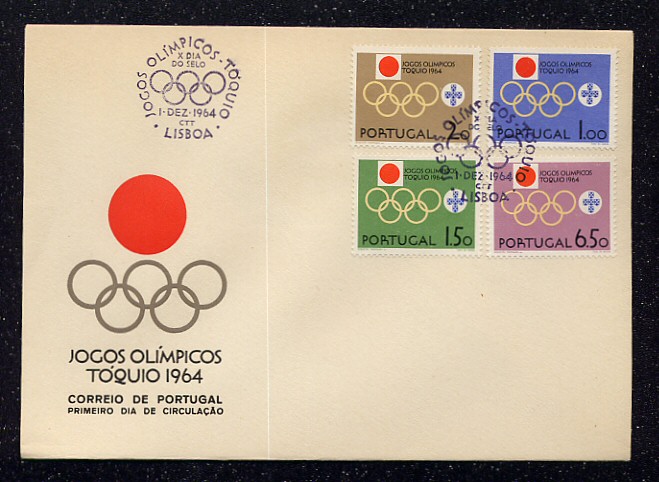 1964 - FDC Afinsa nº 939/42. Jogos Olimpicos. Em boas condições.