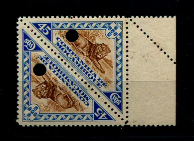 1937 - Afinsa nº 179. Motivos Locais. PROVAS DENTEADAS EM PAR. 45cvos. COM FUROS DE SEGURANÇA. Sem goma. Em boas condições.