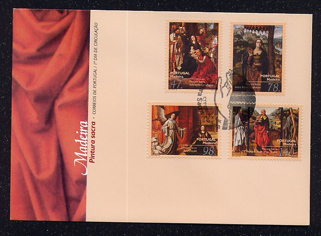 1996 - FDC Afinsa 2351/4. Pintura Sacra - Madeira. Em boas condições.