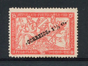 1918 - Afinsa nº 202. Taxa de Guerra. Selo de 1 1/2c/5c novo sem goma. Em boas condições.