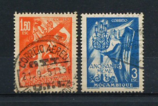 1950 - Afinsa nº 354/355. Ano Santo. Série completa USADA. Em boas condições.