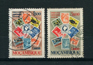 1953 - Afinsa nº 408/409. Exposição Filatélica de Lourenço Marques. Série completa USADA. Em boas condições.