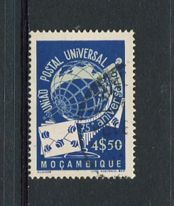 1949 - Afinsa nº 353. UPU. Selo de 4$50 usado. Em boas condições.