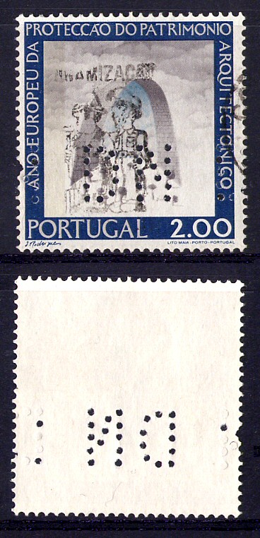 Diário de Notícias (DN) - Barroso #D2. Selo Perfurado Afinsa nº 1268. Em boas condições.