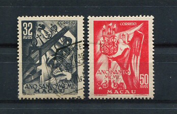 1950 - Afinsa nº 349/350. Ano Santo. Série completa USADA. Em boas condições.