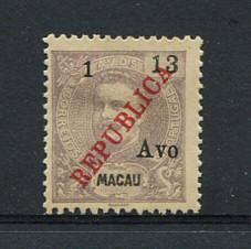 1913 - Afinsa nº 201. D. Carlos I com sobretaxa. Selo de 1a/13a novo sem goma. Em boas condições.