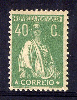 1926 - Afinsa nº 385. Ceres 40c. Selo novo sem charneira. ERRO CLICHÉ III. Em boas condições.