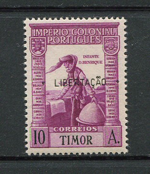 1947 - Afinsa nº 256. Império Colonial Português. Com sobrecarga LIBERTAÇÃO. Selo de 10a novo, COM CHARNEIRA (*) e goma original. Em boas condições.