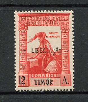 1947 - Afinsa nº 257. Império Colonial Português. Com sobrecarga LIBERTAÇÃO. Selo de 12a novo com charneira (*) e goma original. Em boas condições.