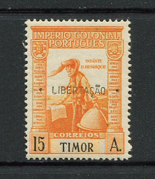 1947 - Afinsa nº 258. Império Colonial Português. Com sobrecarga LIBERTAÇÃO. Selo de 15a novo SEM CHARNEIRA (**) e com goma original. Em boas condições.