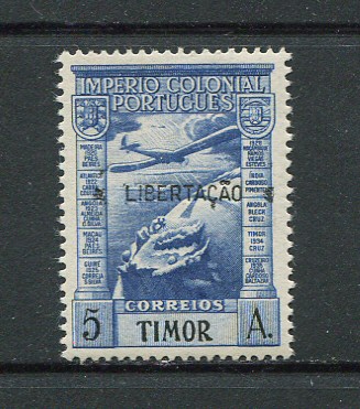 1947 - Correio Aéreo. Afinsa nº 18. Império Colonial Português com sobrecarga LIBERTAÇÃO. Selo de 5a novo, COM CHARNEIRA (*) e goma original. Em boas condições.