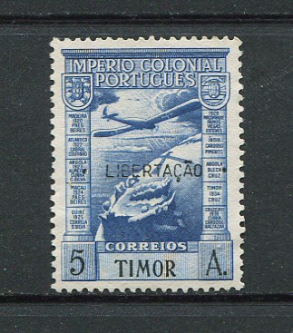1947 - Correio Aéreo. Afinsa nº 18. Império Colonial Português com sobrecarga LIBERTAÇÃO. Selo de 5a novo, sem goma. Em boas condições.