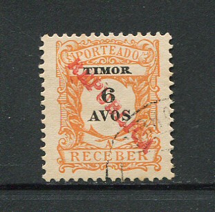 1913 - Porteado. Afinsa nº 24. Porteado com sobrecarga local REPUBLICA. Selo de 6a usado. Em boas condições.