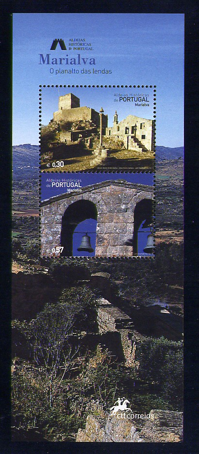2005 - Bloco nº 308. Marialva. Novo sem charneira. Em boas condições.